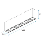 GR30 Surface-Mounted LED Grille Light 23W Fixed, UGR<10