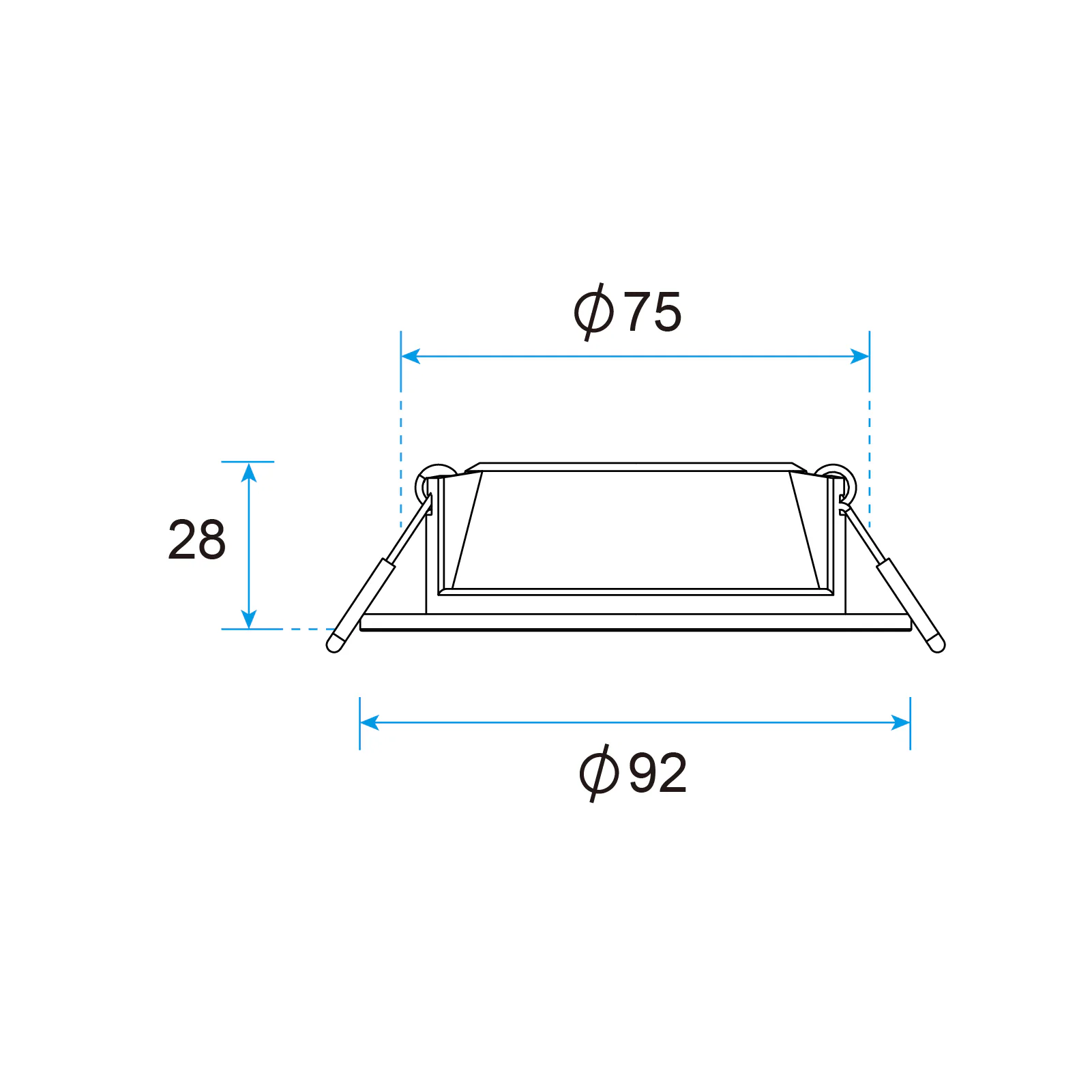 Ella Recessed LED Downlight 4W Fixed, Wide Beam