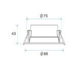 Ella Recessed LED Downlight 5W Fixed, Wide Beam