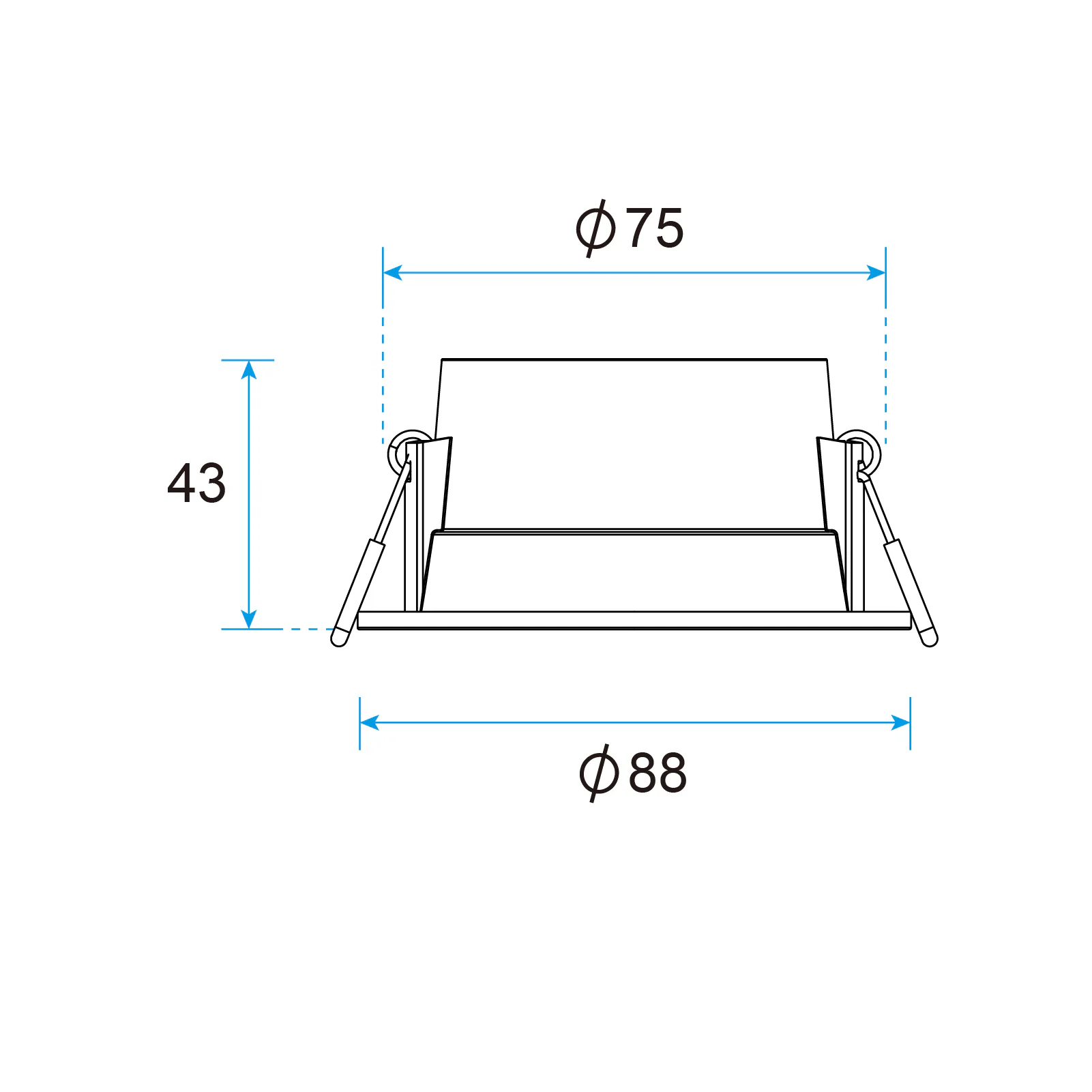 Ella Recessed LED Downlight 5W Fixed, Wide Beam