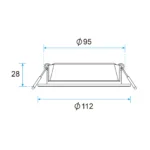 Ella Recessed LED Downlight 6W Fixed, Wide Beam
