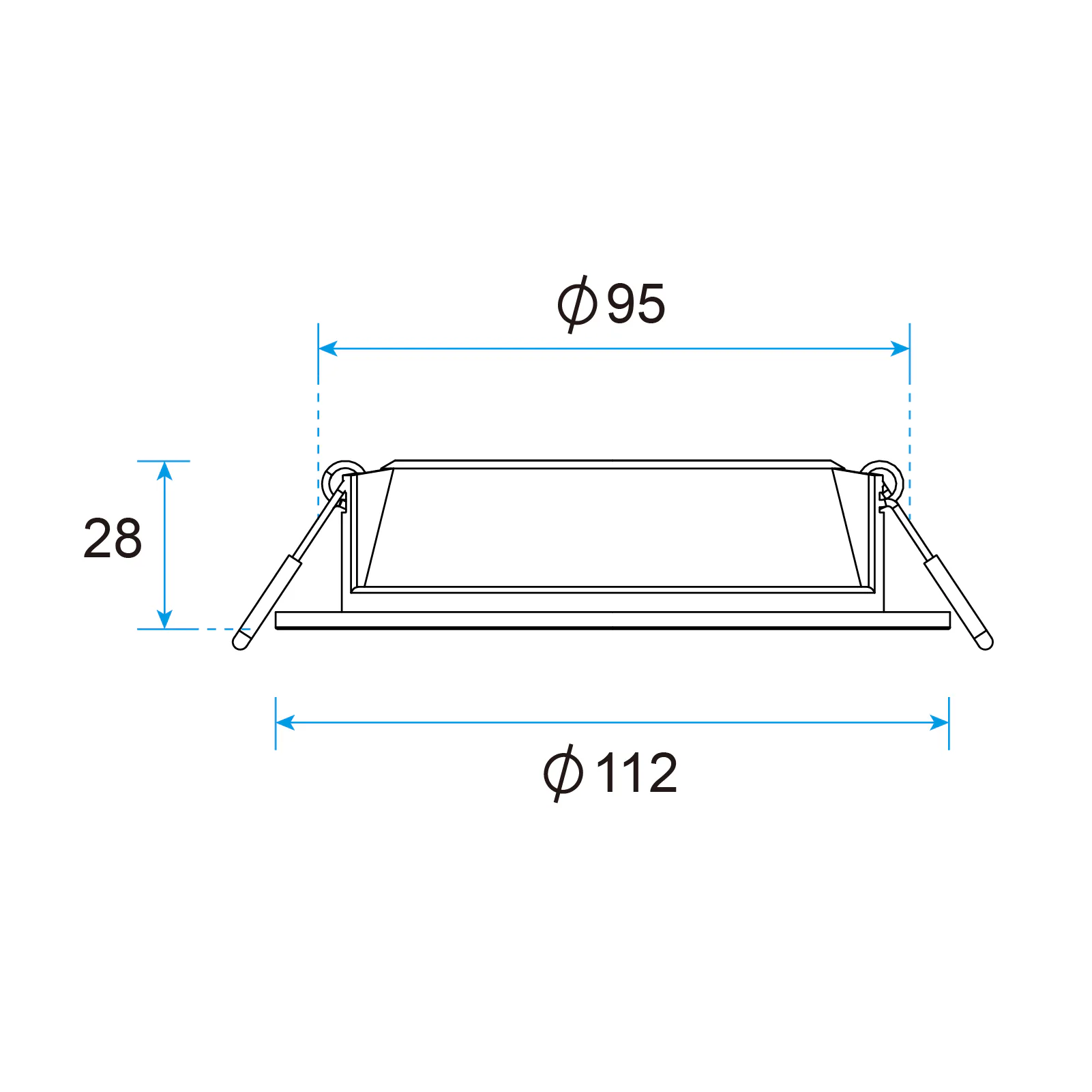 Ella Recessed LED Downlight 6W Fixed, Wide Beam