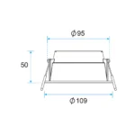 Ella Recessed LED Downlight 8W Fixed, Wide Beam