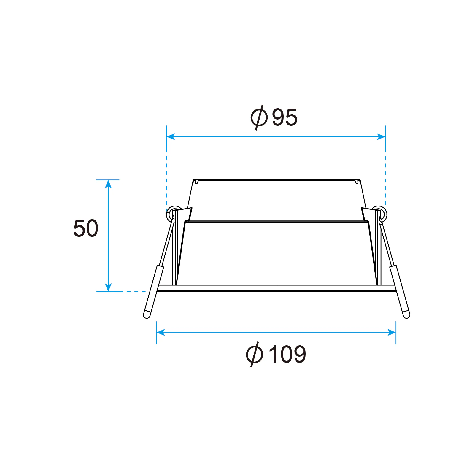 Ella Recessed LED Downlight 8W Fixed, Wide Beam