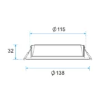 Ella Recessed LED Downlight 9W Fixed, Wide Beam