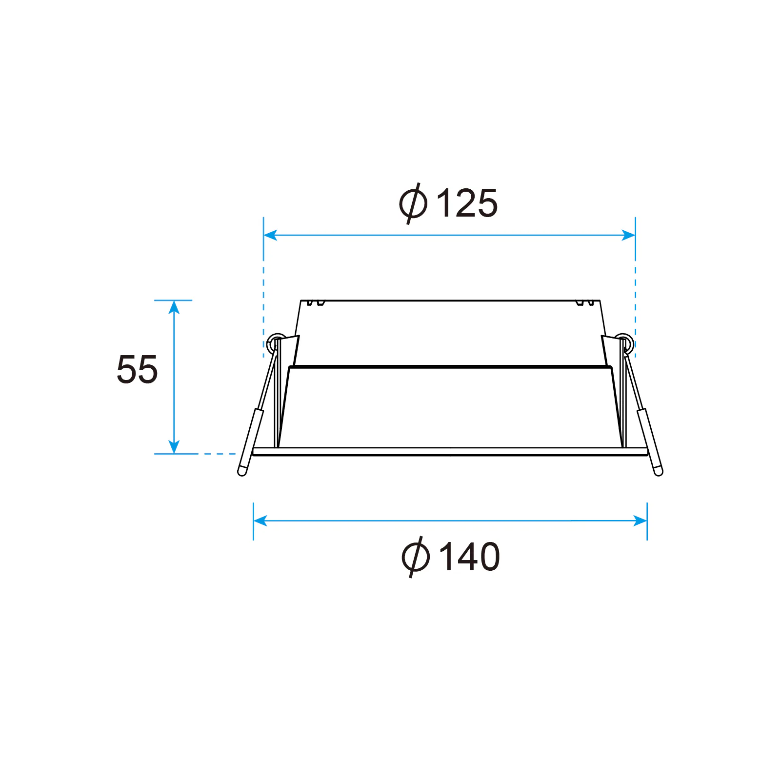 Ella Recessed LED Downlight 12W Fixed, Wide Beam