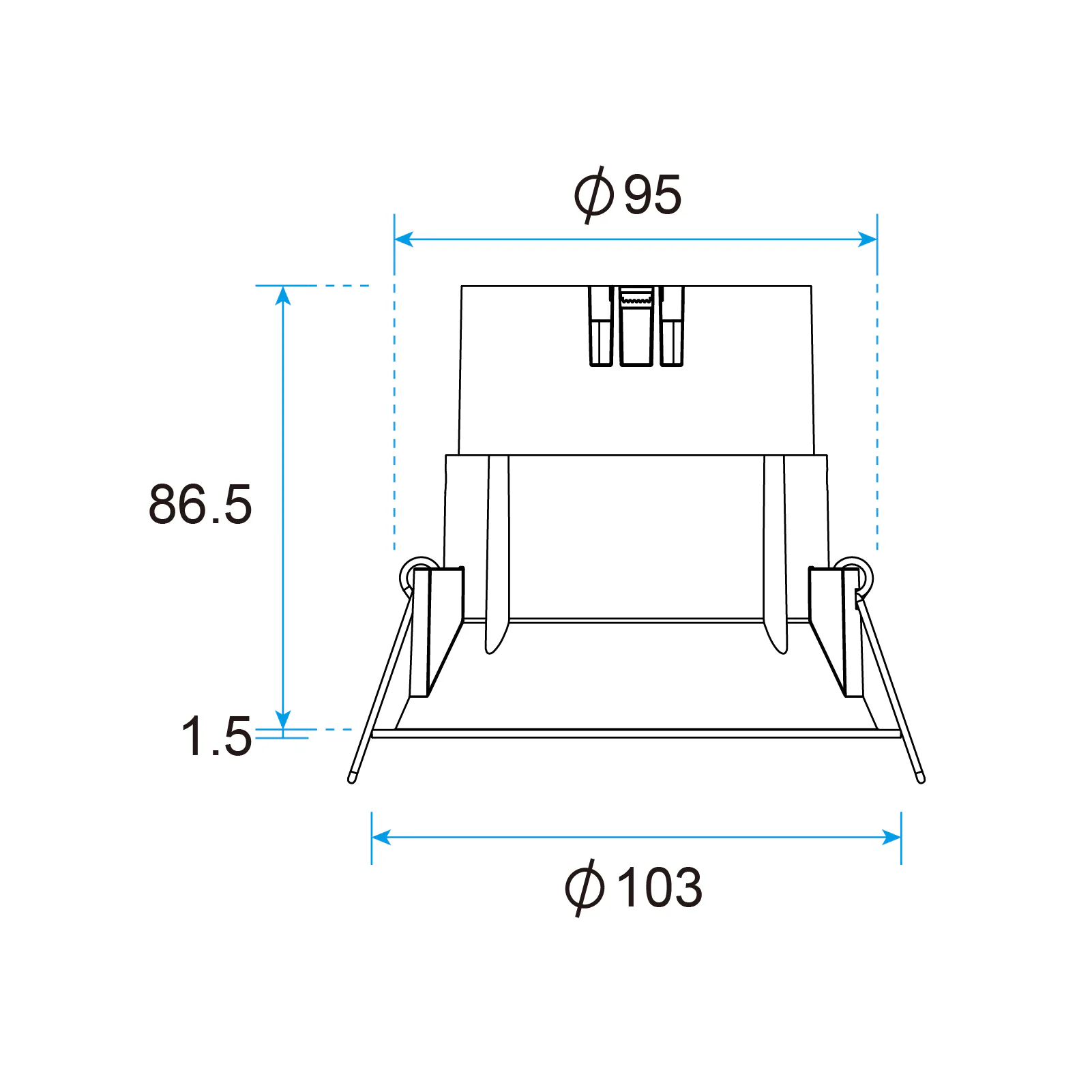 Suna HE Recessed LED Downlight 9.7W Fixed, UGR<10