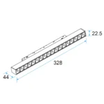 M20 LED Grille Light 15W Fixed, 48V Magnetic Track Light, UGR<13