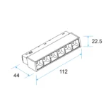 M20 LED Grille Light 6W Fixed, 48V Magnetic Track Light, UGR<13