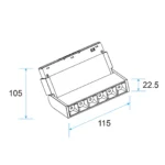 M20 LED Grille Light 6W Adjustable, 48V Magnetic Track Light, UGR<13