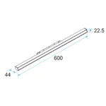 M20 LED Linear Light 18W Fixed, 48V Magnetic Track Light