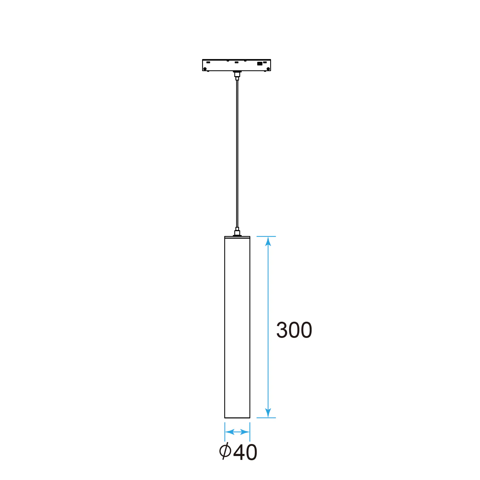 M20 LED Pendant Light 9.5W, 48V Magnetic Track Light, UGR<19