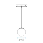 M20 LED Pendant Light 6W, 48V Magnetic Track Light