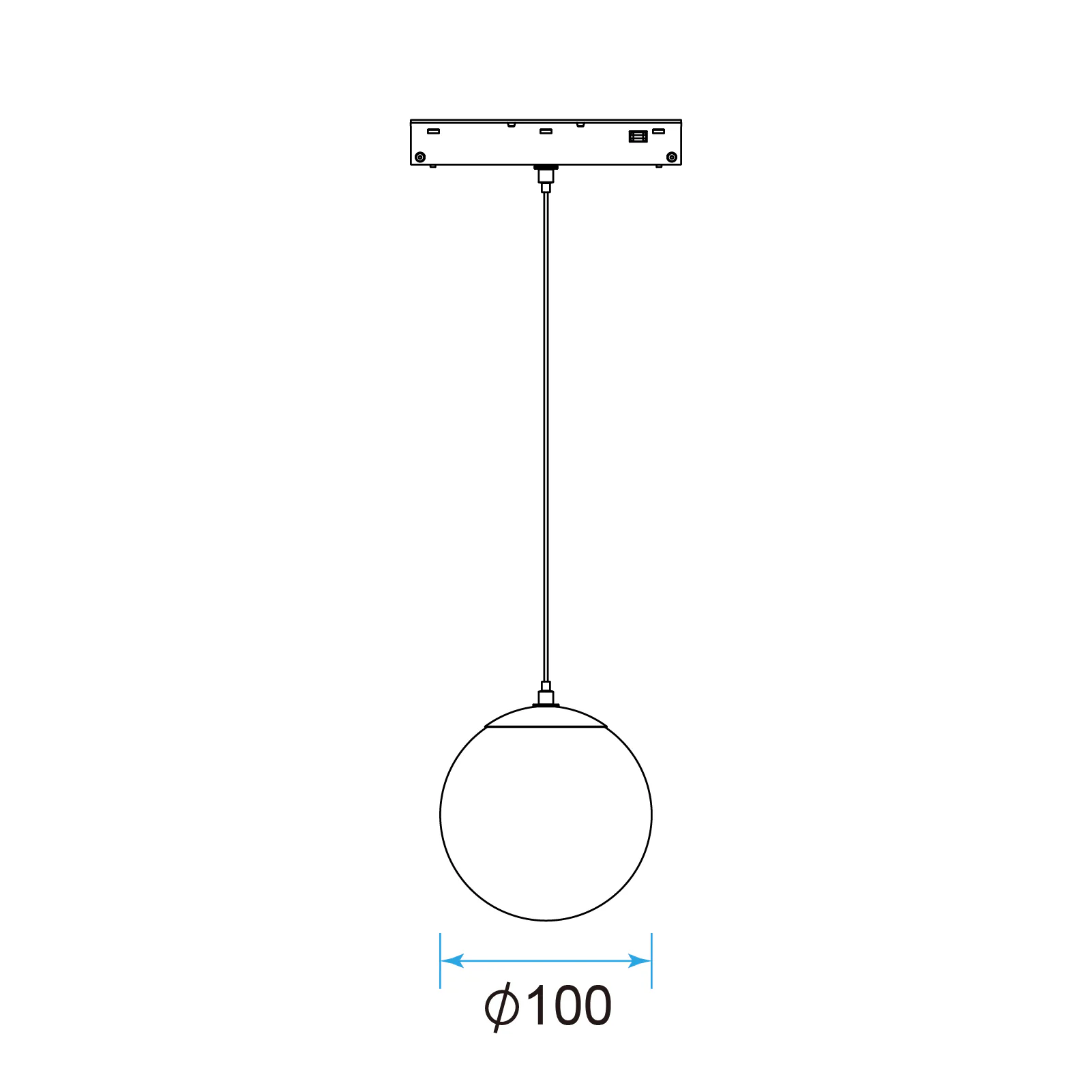 M20 LED Pendant Light 6W, 48V Magnetic Track Light