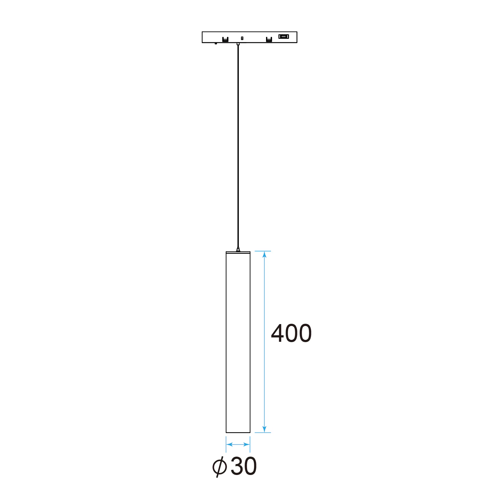 M5 LED Pendant Light 7.2W, 24V Mini Track Light, UGR<16