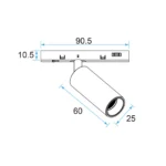 M5 LED Grille Light 5W Adjustable, 24V Mini Track Light