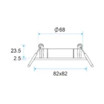 Zetto Square Adjustable Downlight Ring